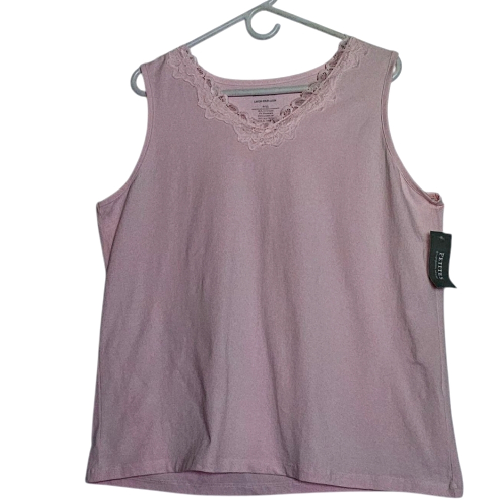 Christopher & Banks Pink  Sleeveless Tank Top Size PXL